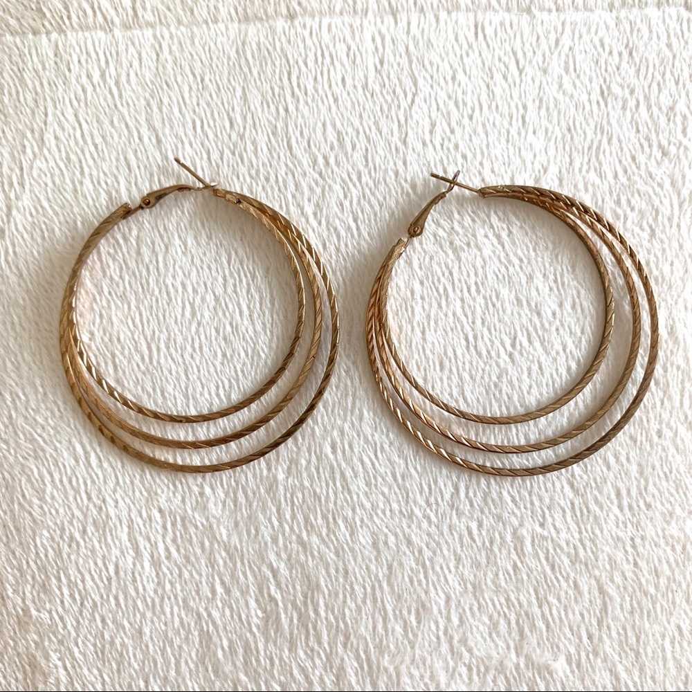 Gold Hoops - Picture 2 of 2